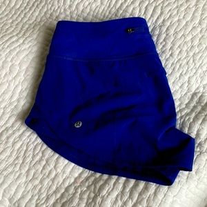 Royale blue lululemon speed ups- size 4 (barely worn)